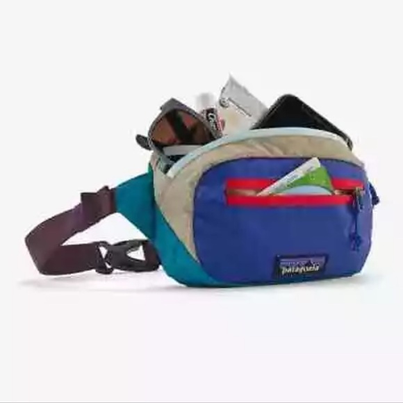 Patagonia Ultralight Black Hole Mini Hip Pack Belt 1L Patchwork Belay Blue - Picture 6 of 10